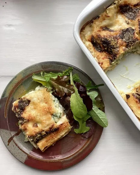 A Classic Creation for Lasagna with Courgette and Cheese Medley