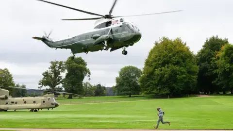 Trump Diverted and Compelled to Change Helicopters En Route to Stansted Airport
